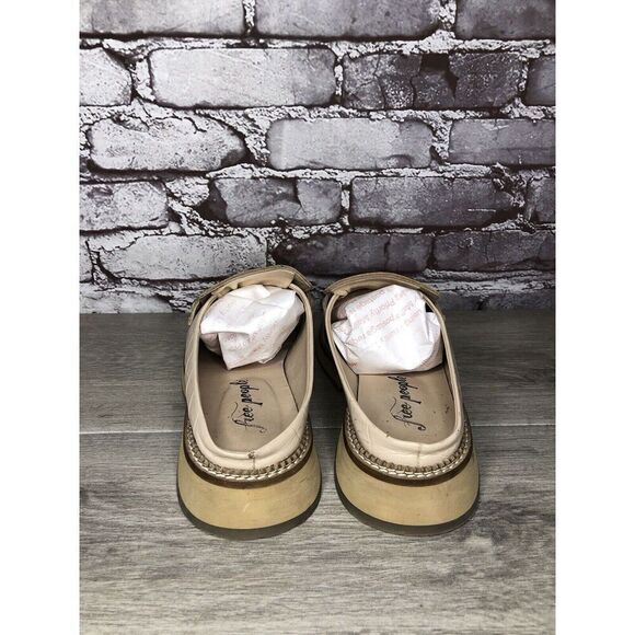 Free People Blush Pink Leather Platform Penny Loafer Mules Women Sz 39EU/8.5M US - Picture 8 of 16